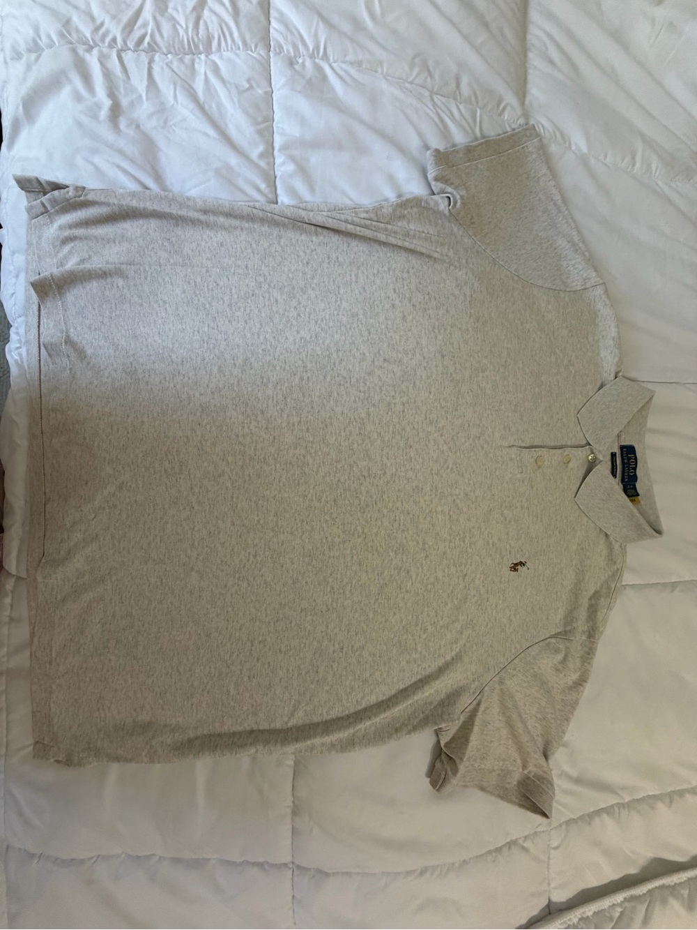 Ralph Lauren Light Beige Heather Polo with Pony Logo